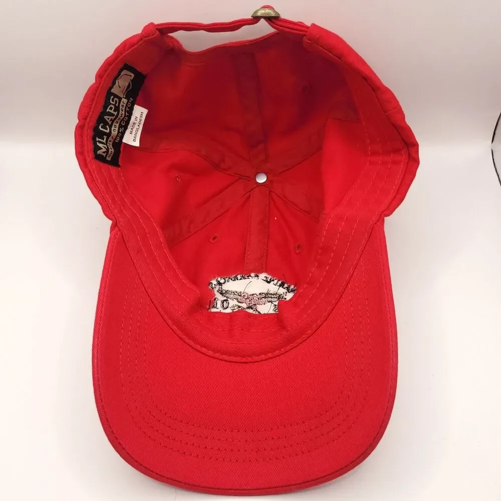Marine Barracks Washington DC Hat Mens Adjustable Strapback Red Baseball Cap EUC